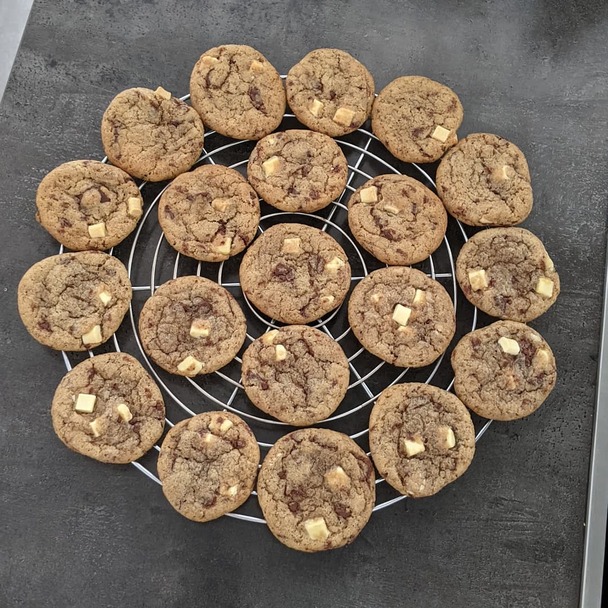 White and Milk Chocolate Chip Cookies