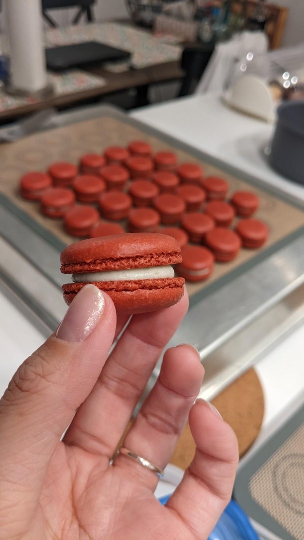 Red Velvet Macarons